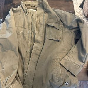 Fish and anthem olive drab military style jacket